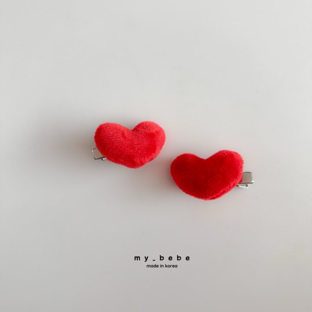 my_bebe34｜(free) 絨毛愛心胎毛夾
