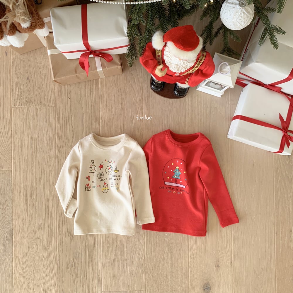 Fondue 24｜(75cm-110cm)  聖誕樹圖案上衣