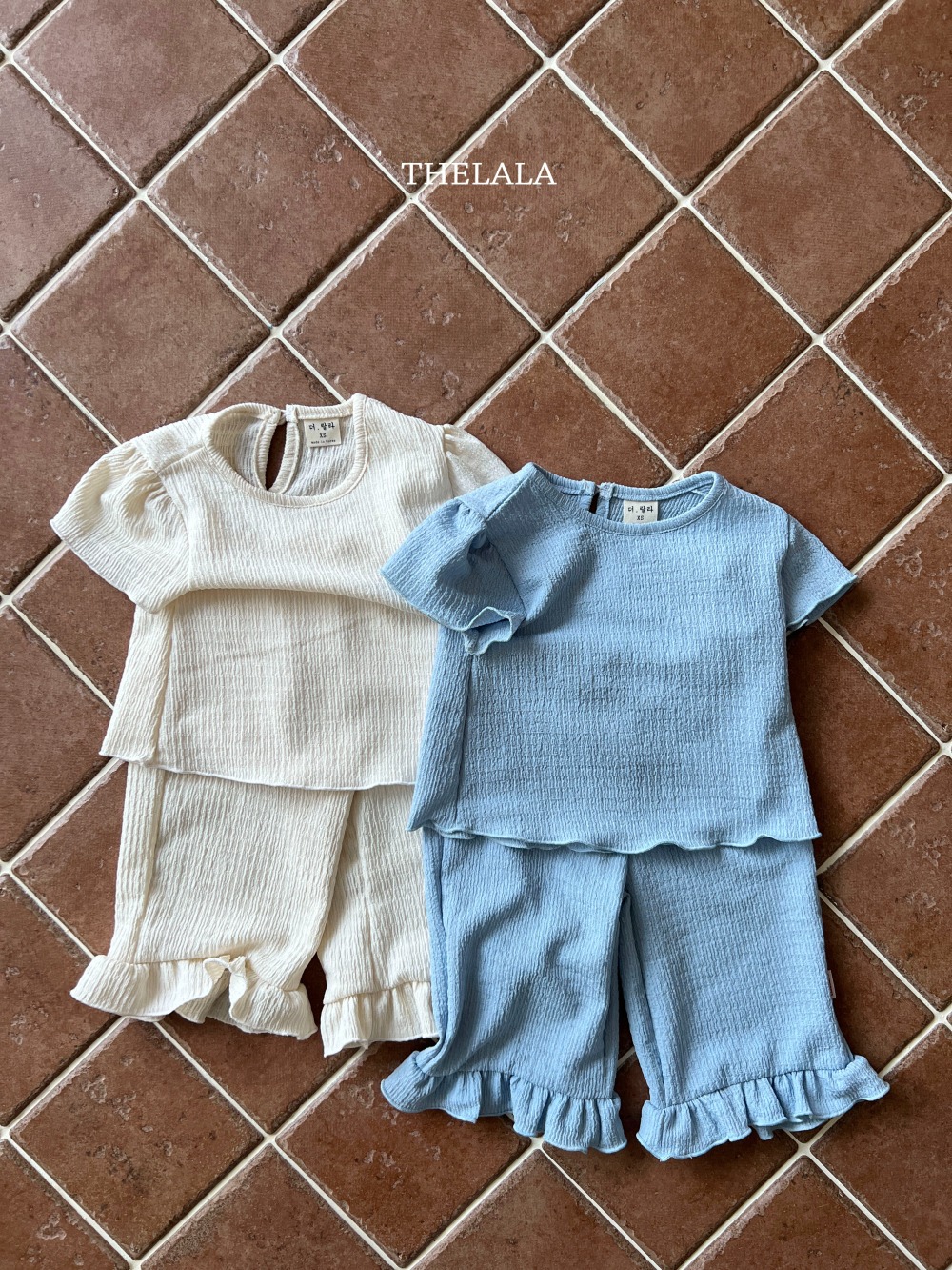 thelala32｜ (70-115) 抓皺荷葉套裝