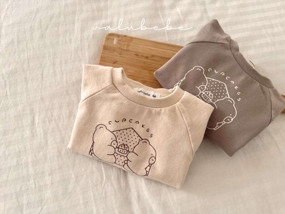 Valubebe02｜(65-90) 印花小熊休閒上衣