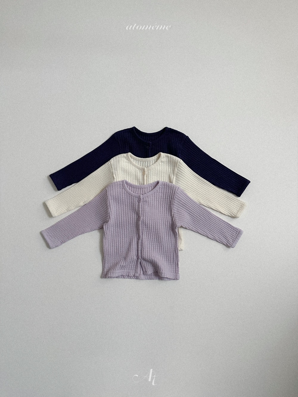 Atomeme11｜(70-110) 羅紋開襟外套