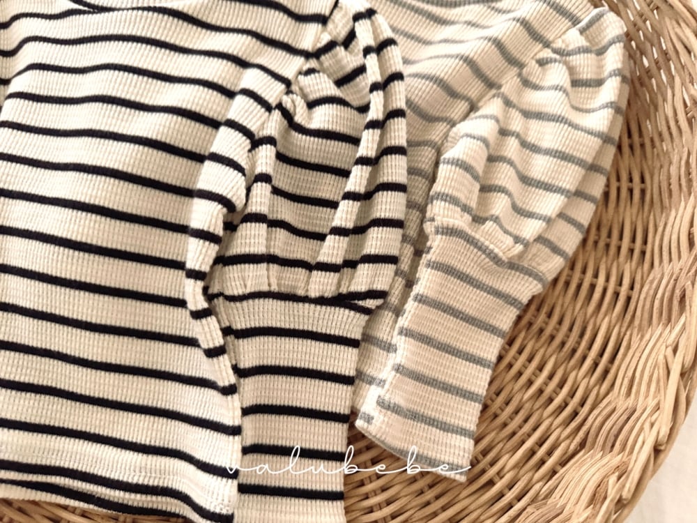 Valubebe66｜(65-90) 條紋公主袖上衣