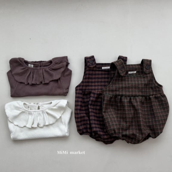 mimi market02 (65-85cm)  格紋背心包屁衣