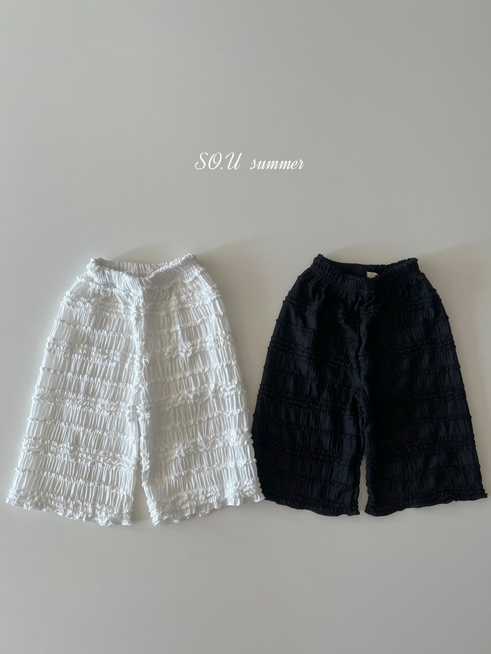 SO.U24｜(6m-4y) 抓皺直筒褲