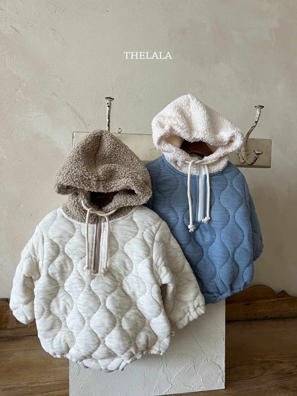 thelala30｜ (0m-18m) 絎縫半開襟連帽包屁衣