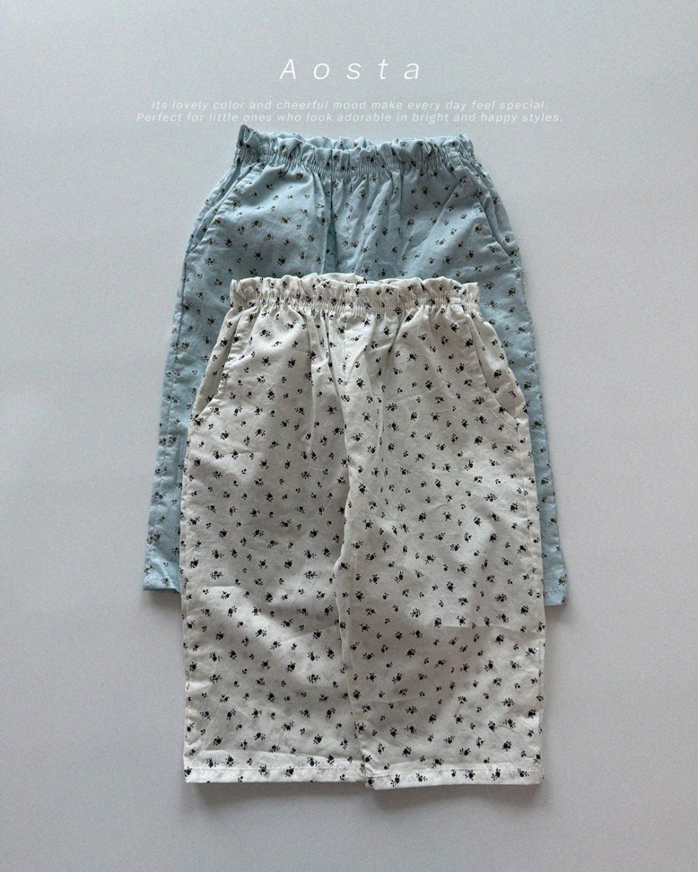 AOSTA37｜(6m-5y) 2款甜美小碎花長褲