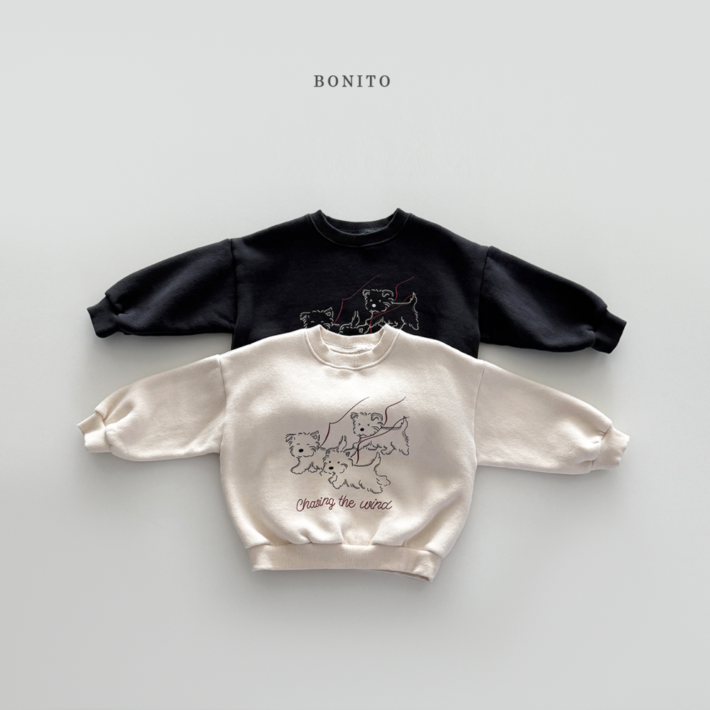 Bonito12｜(75cm-125cm) 小狗印花休閒上衣