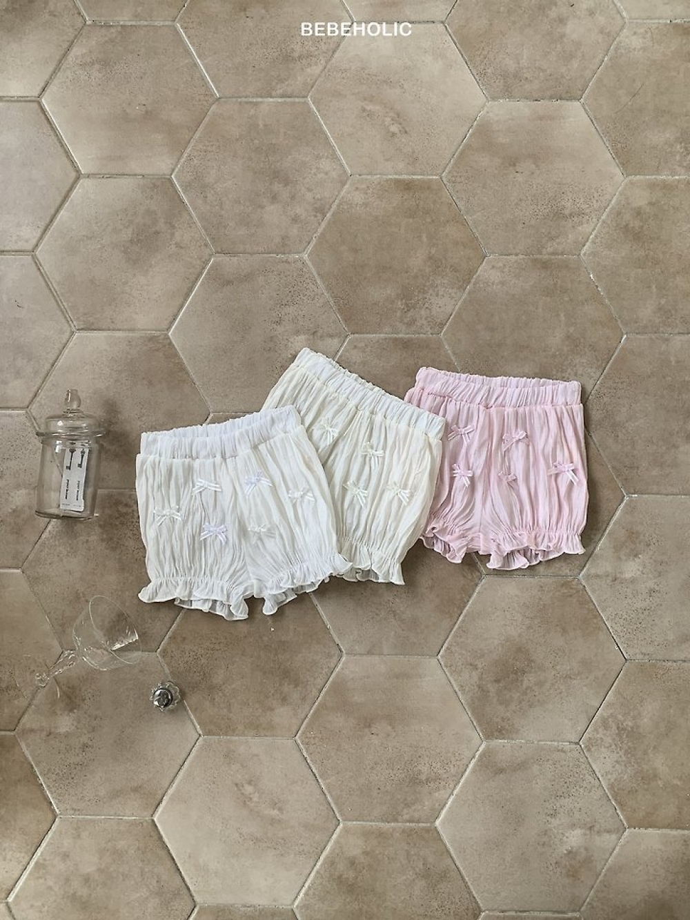 Bebe holic12｜(3m-18m) 蝴蝶結鬆緊褲