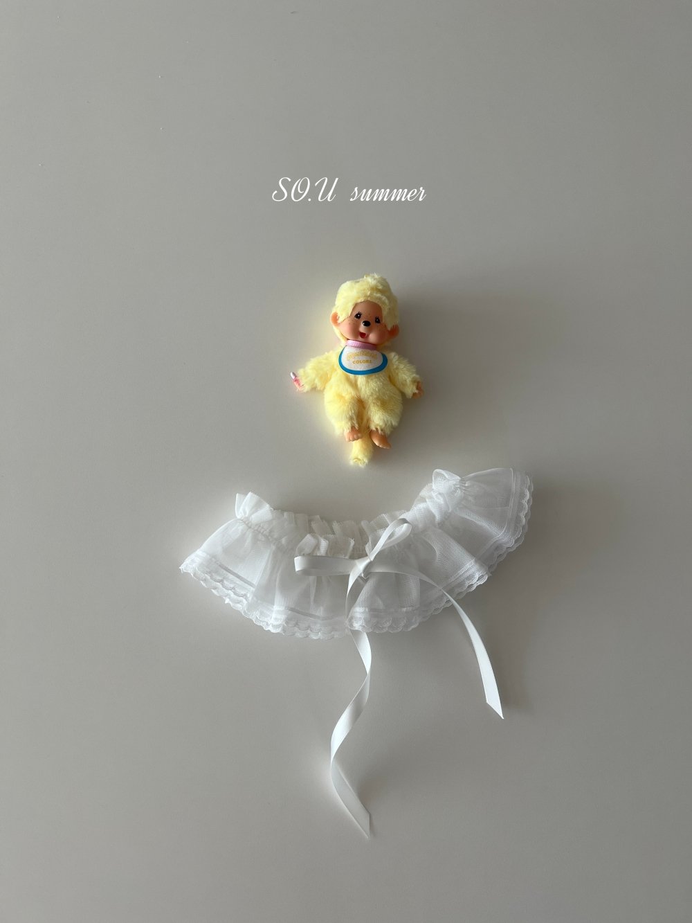 SO.U01｜(6m-4y)  雙層蕾絲綁帶圍裙