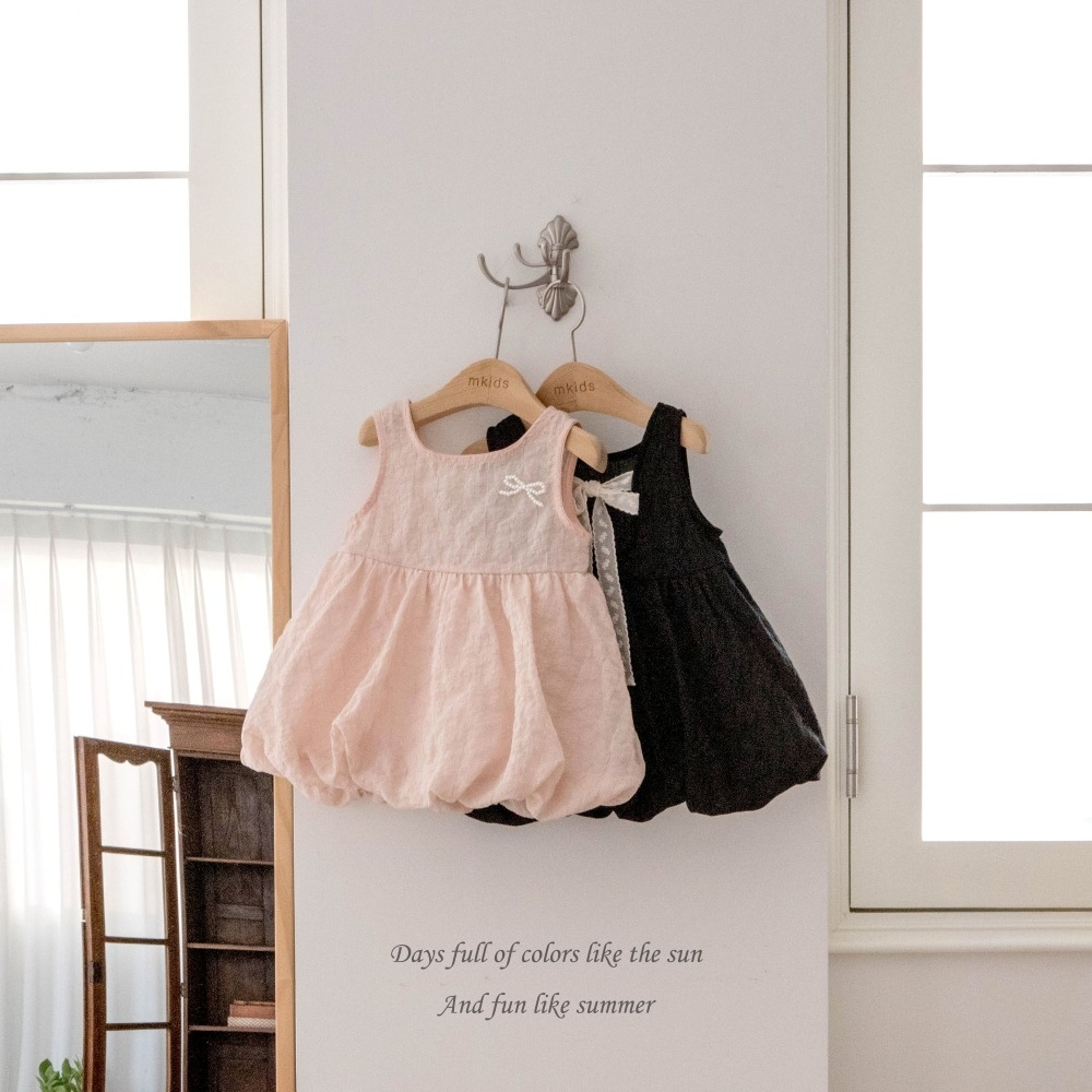 M-KIDS09|(65-115cm) 珍珠蝴蝶結氣球洋裝 M-KIDS09|(65-115cm) 珍珠蝴蝶結氣球洋裝