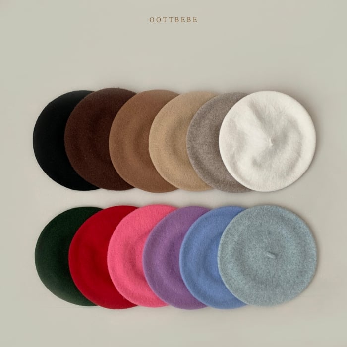 Oottbebe56｜(3y-6y  Free)  冬季羊毛貝雷帽