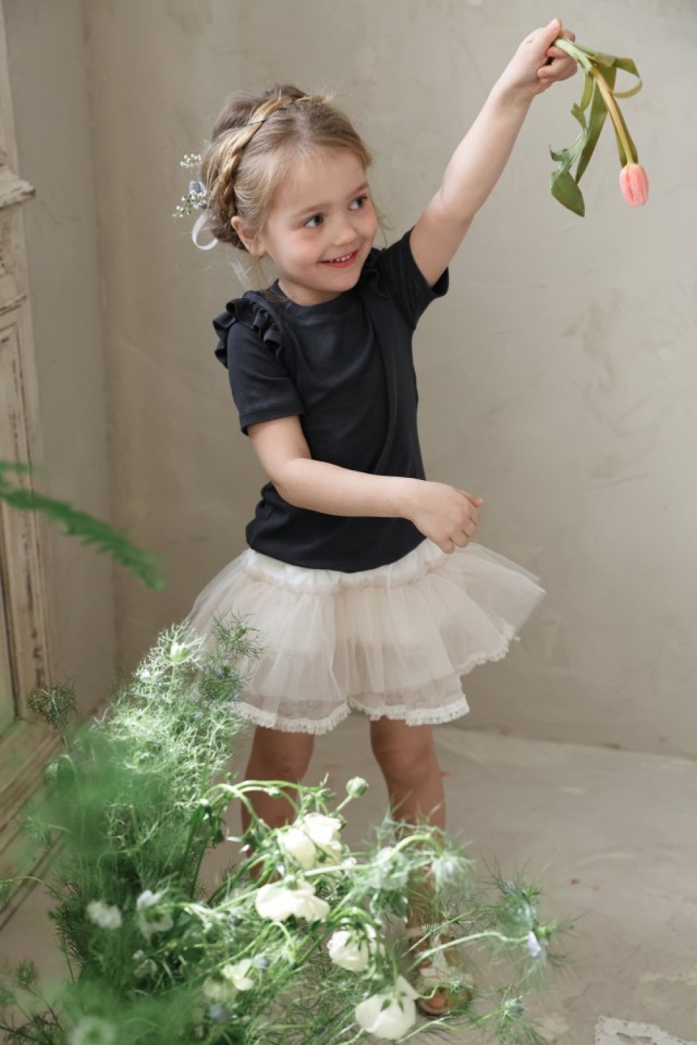 FLO27｜(75-140) 蛋糕蕾絲襯裙