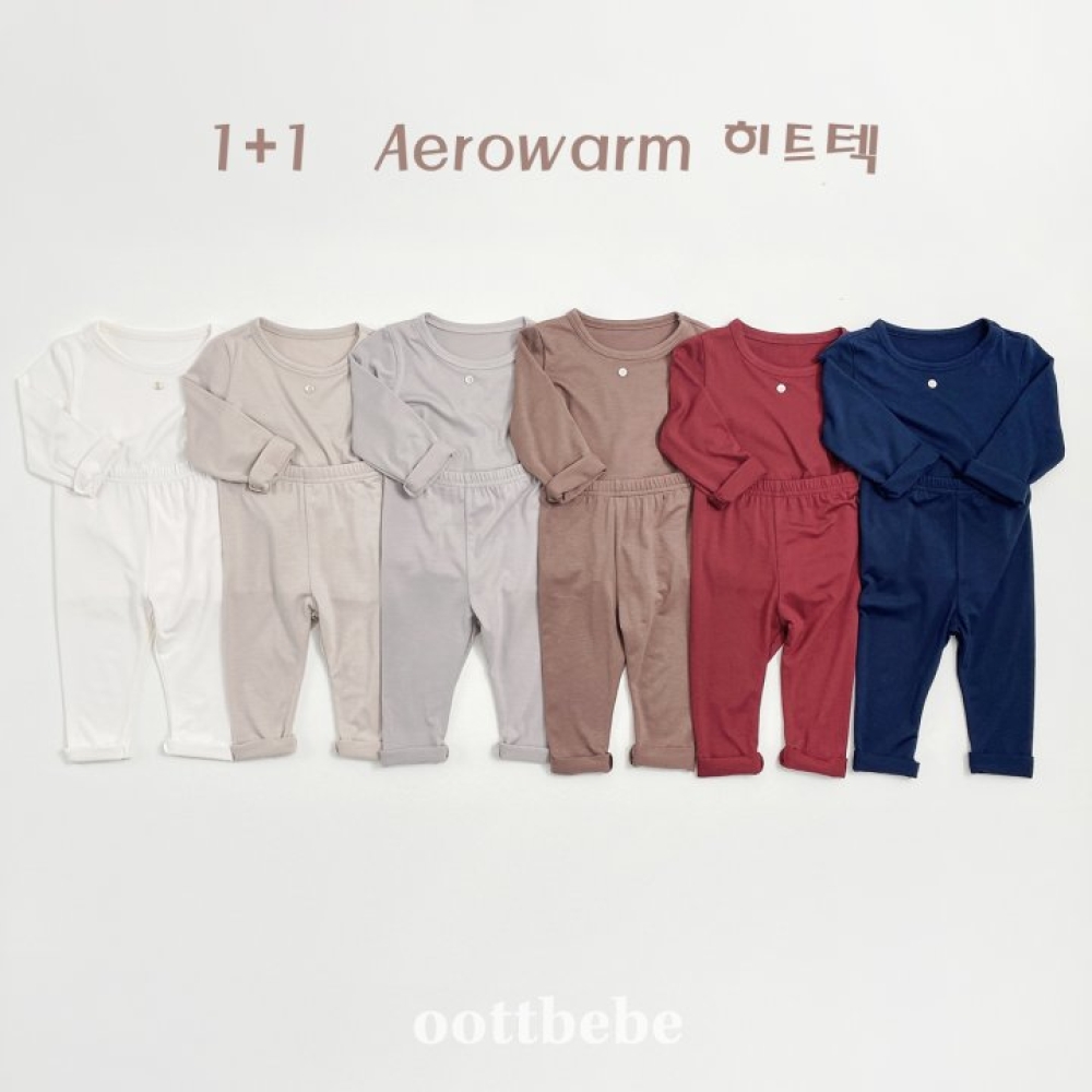 Oottbebe36｜(1y-7y) 	休閒素色1+1居家服套裝(兩件組合)