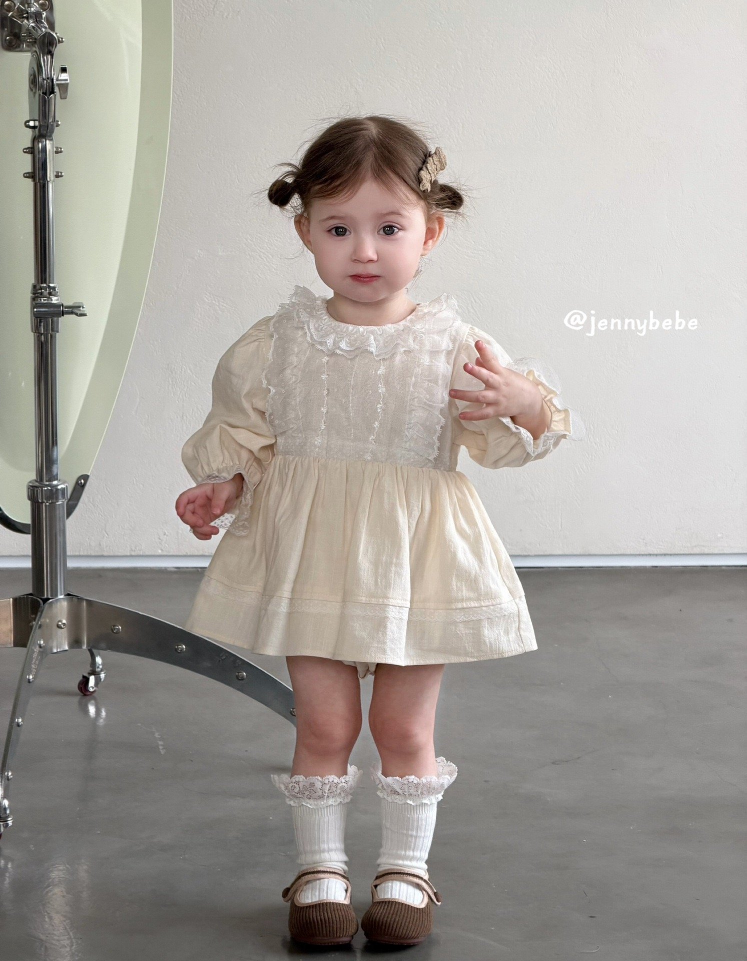 JE734｜(66-90cm) 蕾絲花邊包屁洋裝