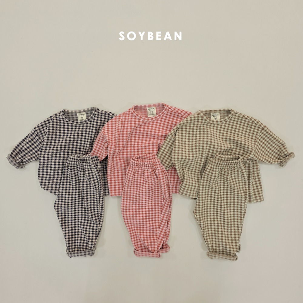 Soybean02｜(75cm-118cm) 格紋家居套裝