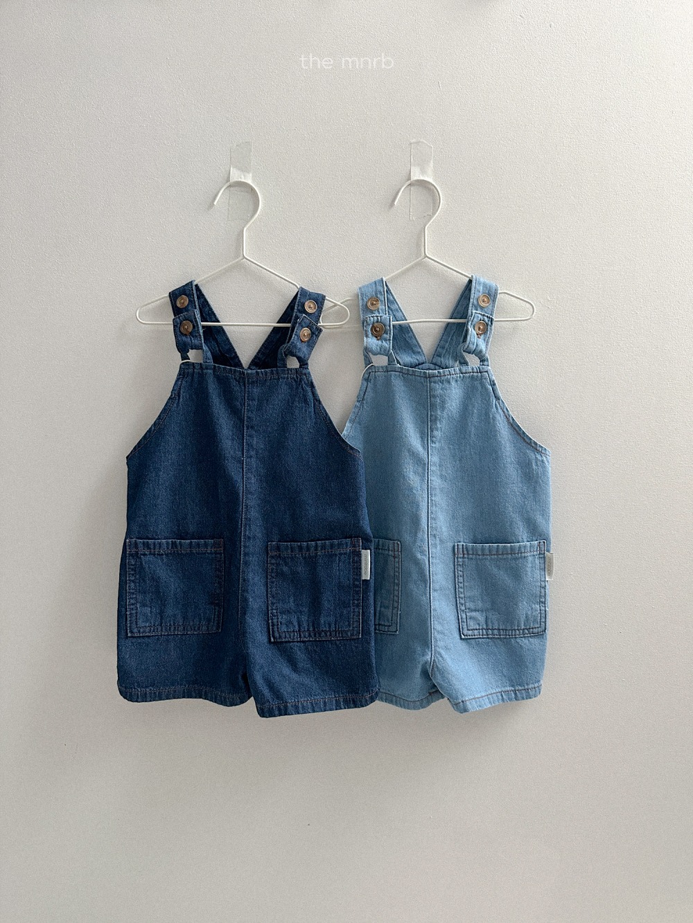 MiniRobe48｜(70-110) 簡約吊帶牛仔褲