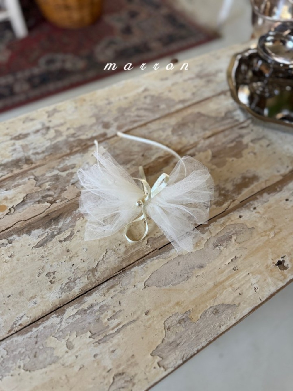 Marron47｜(free) 薄紗緞帶髮箍