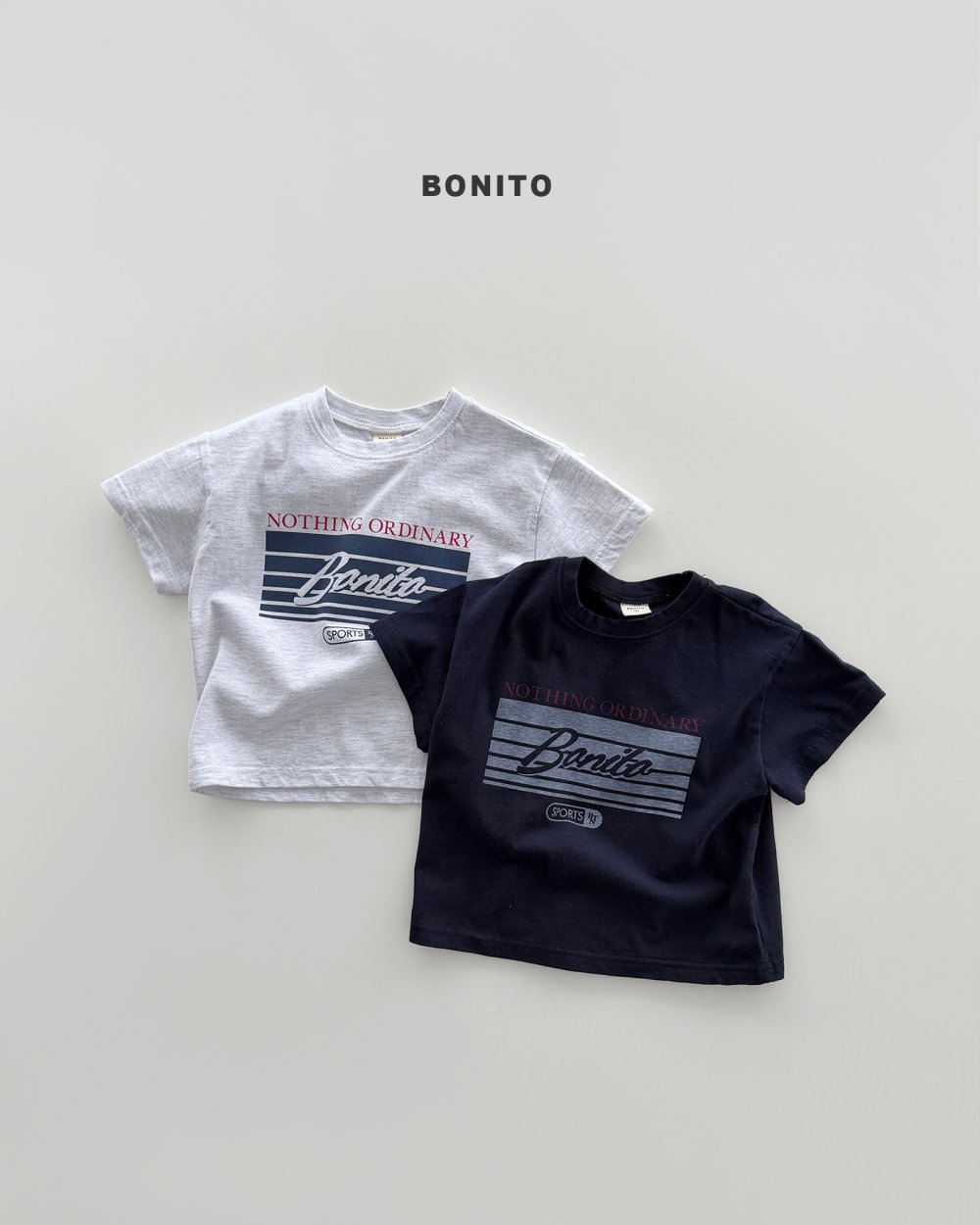 Bonito15｜(75cm-125cm) 2色字母印刷上衣