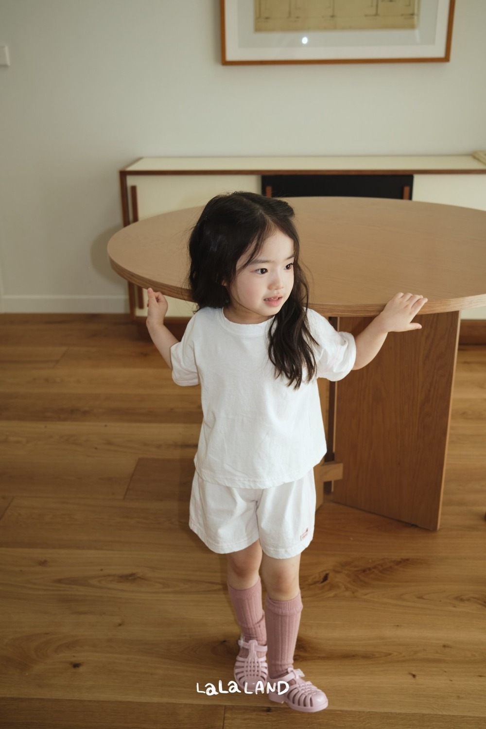 lala land61｜(75-120cm) 2色縫線棉質短褲