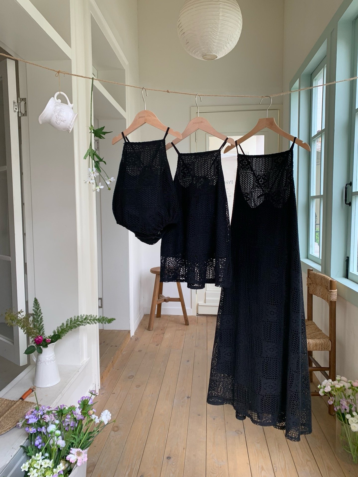 JE08｜(66-120cm-mom) 鈎花挖背包屁衣/洋裝