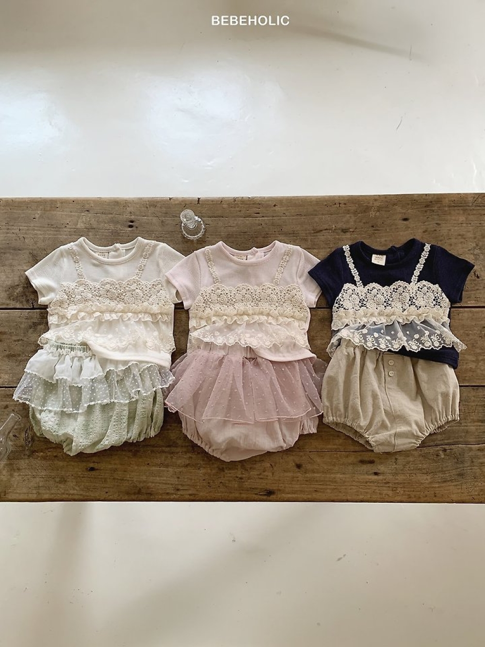 Bebe holic44｜(3m-18m) 背心蕾絲上衣