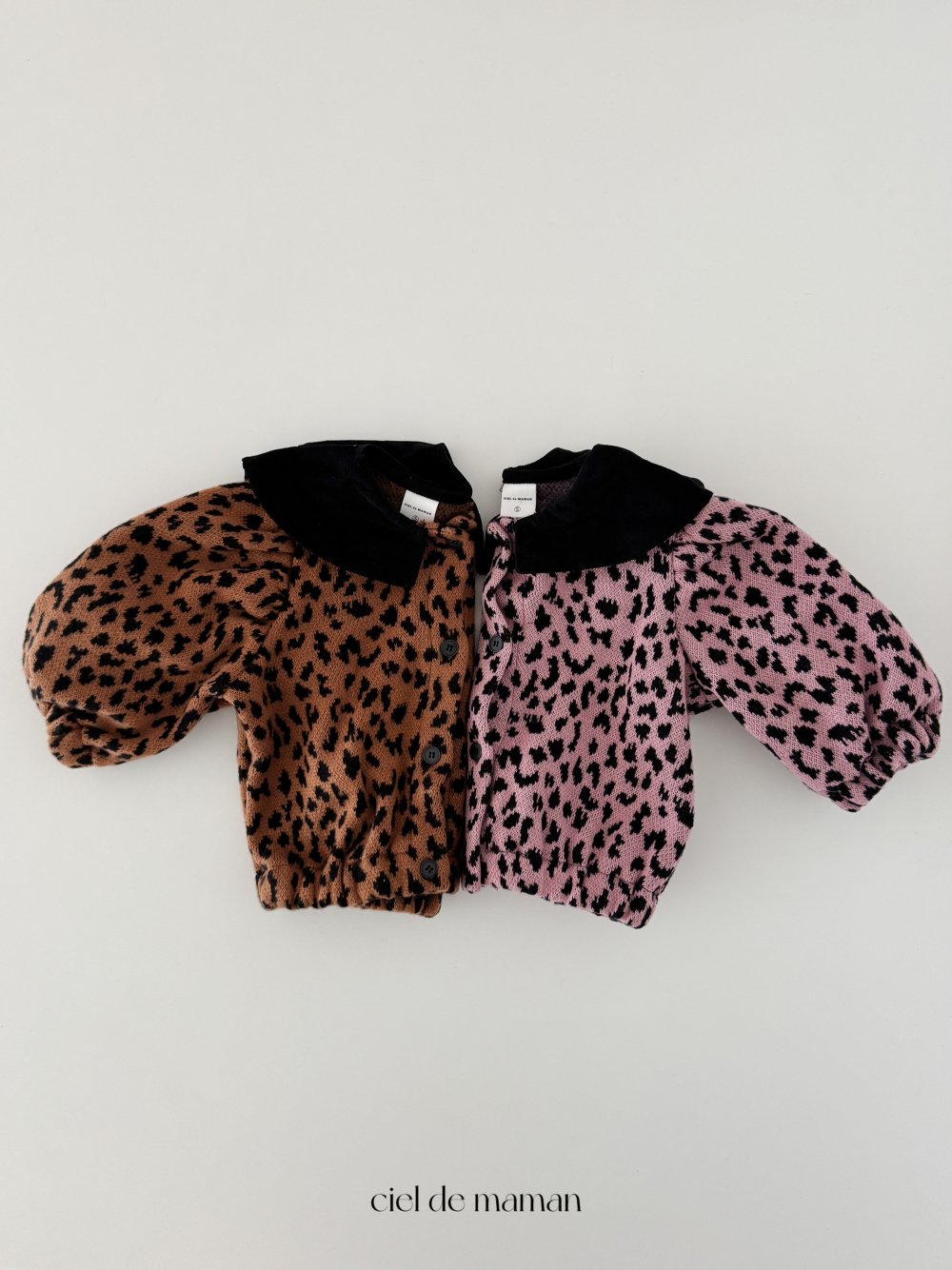 Cieldemaman08｜(6M~24M)  2色豹紋翻領套裝