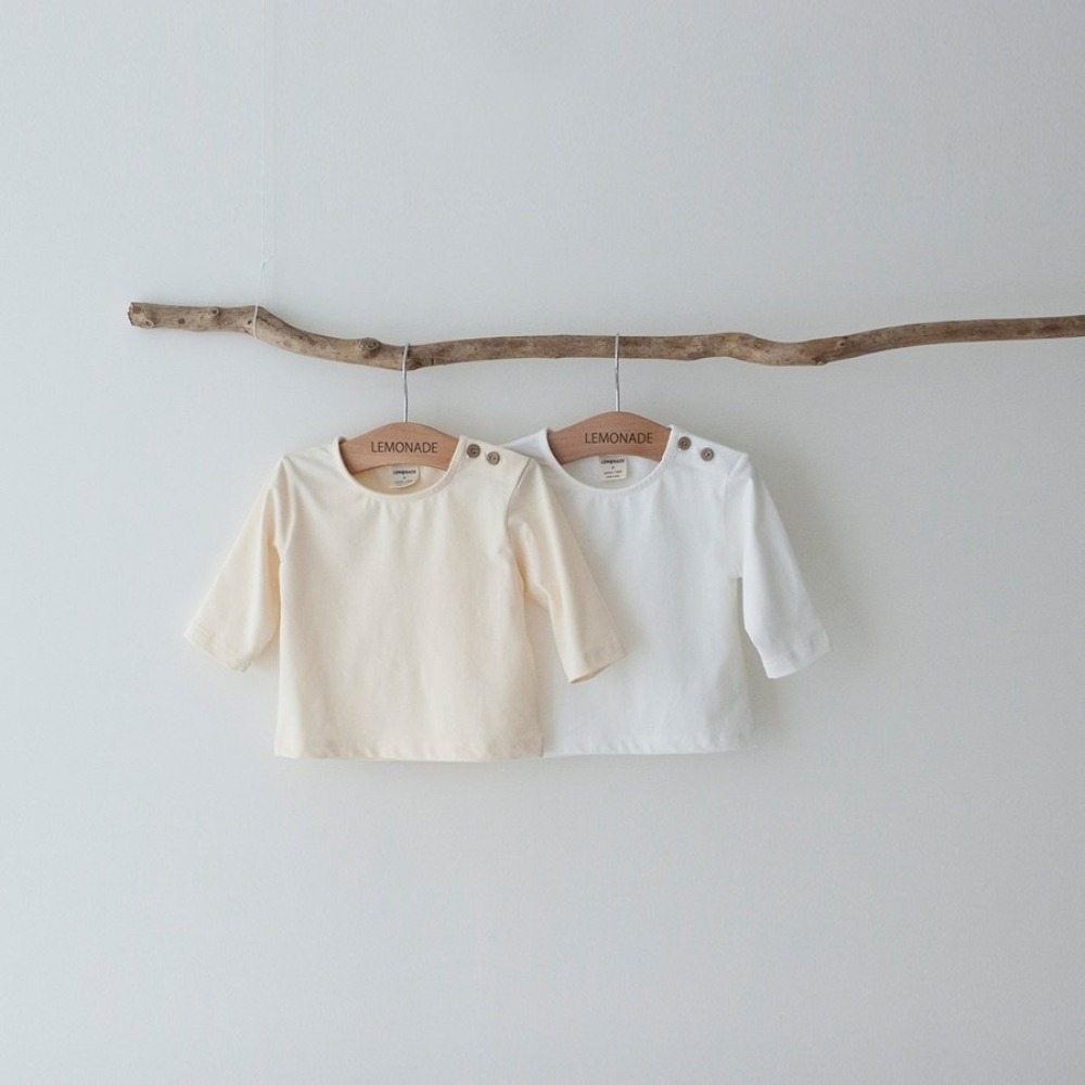 LEMONADE10｜(55cm-85cm) 2色側開扣素面上衣