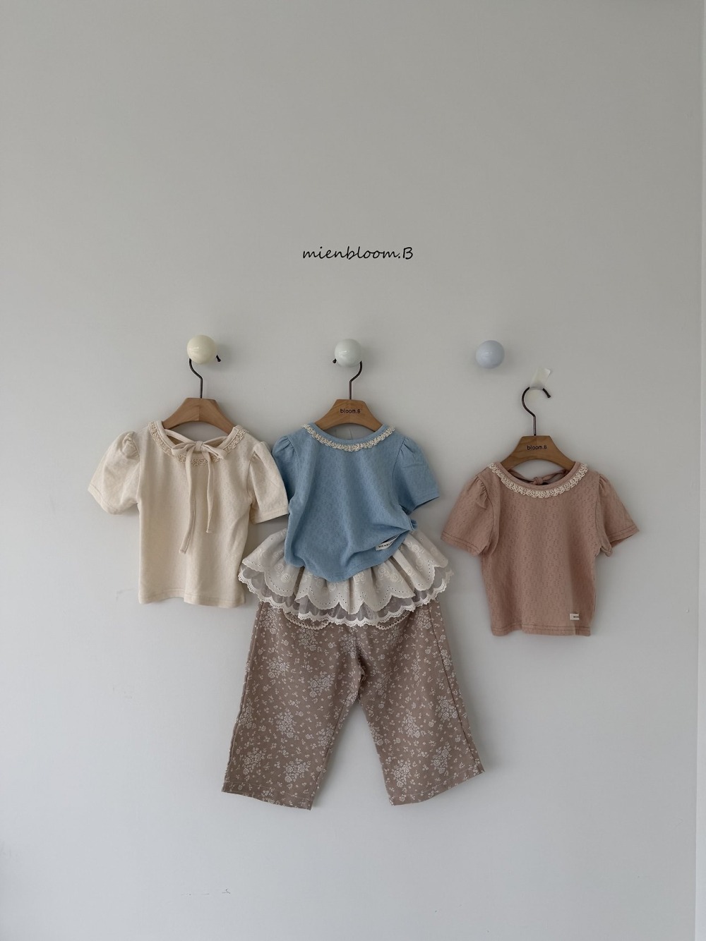 Bloom.b17｜(55cm-118cm) 蕾絲滾邊透氣上衣