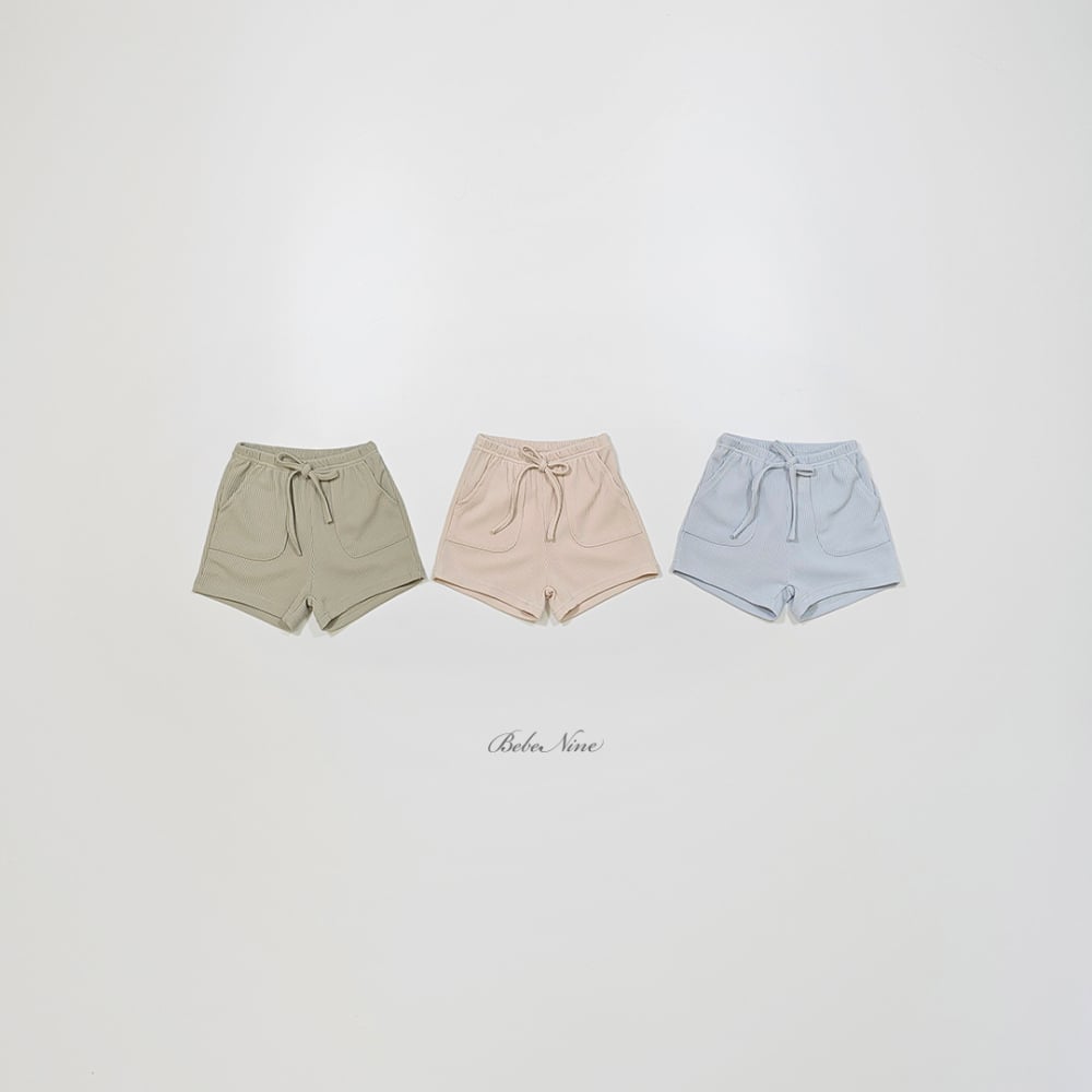 bebe nine23  (65cm-115cm) 3色抽繩口袋褲