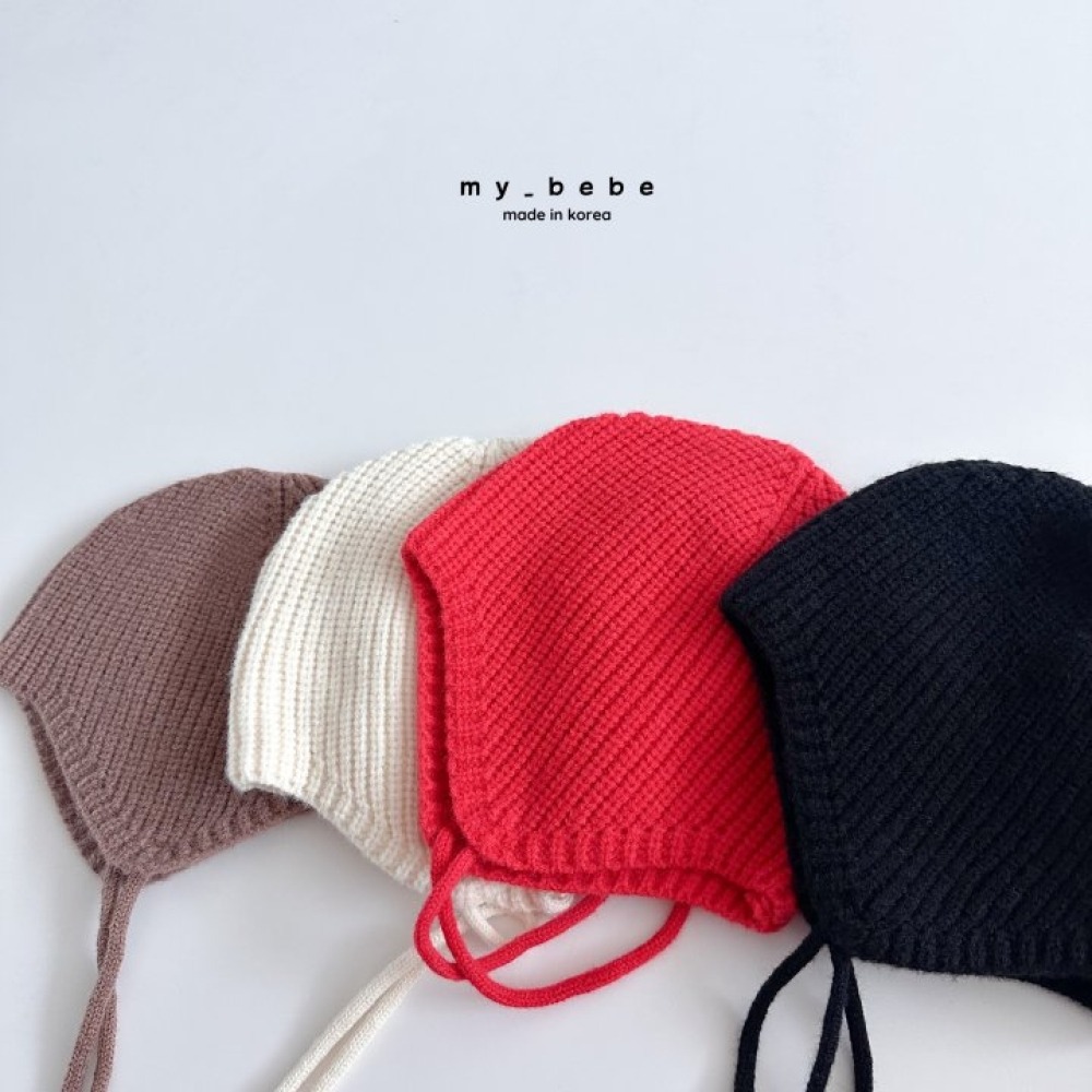my_bebe32｜(18m~6y) 針織綁帶帽