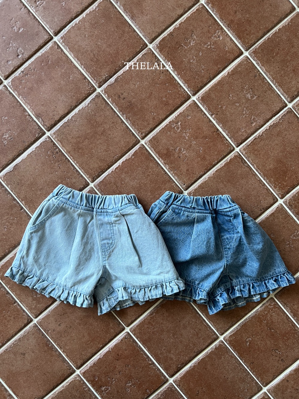 thelala17｜ (70-115) 荷葉邊牛仔短褲