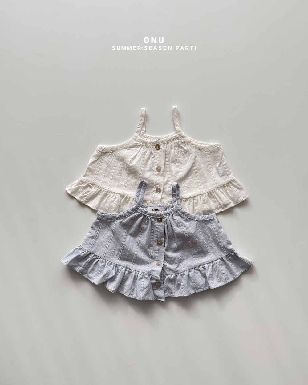 onu26｜(70cm-115cm) 荷葉細肩無袖上衣