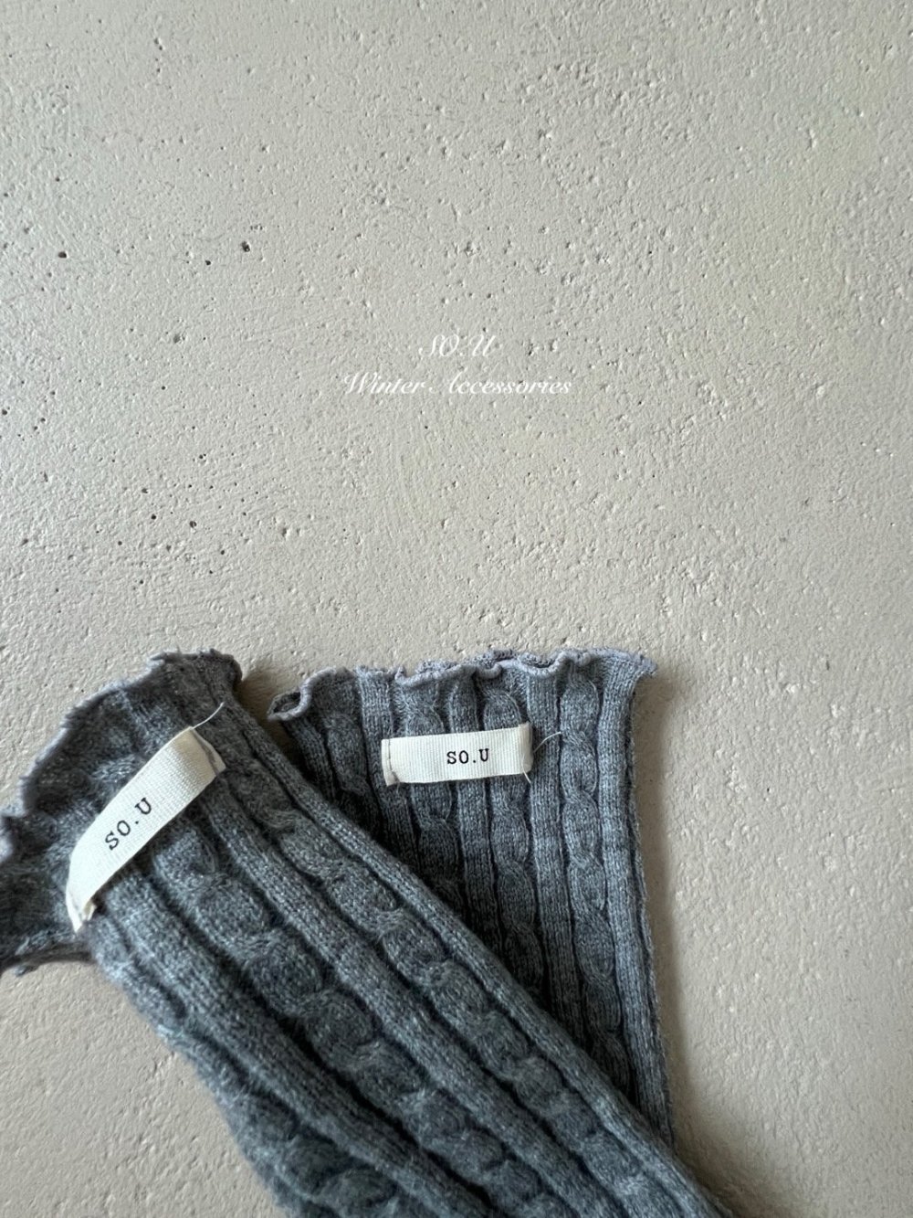 S0.U05｜(Free)  針織堆堆腿套襪