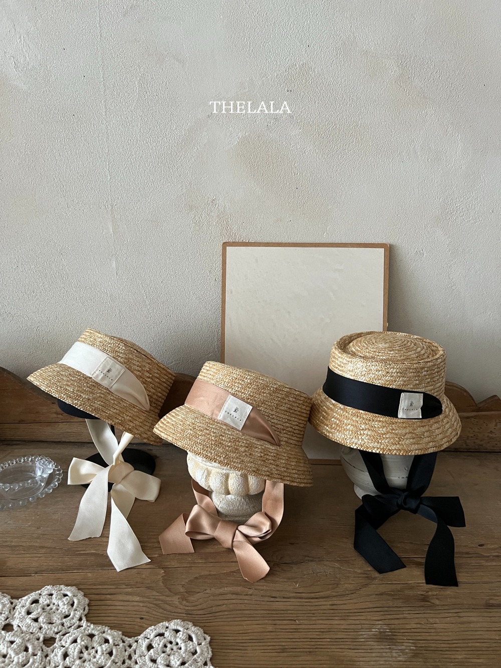 thelala03｜ (free) 夏季緞帶草帽