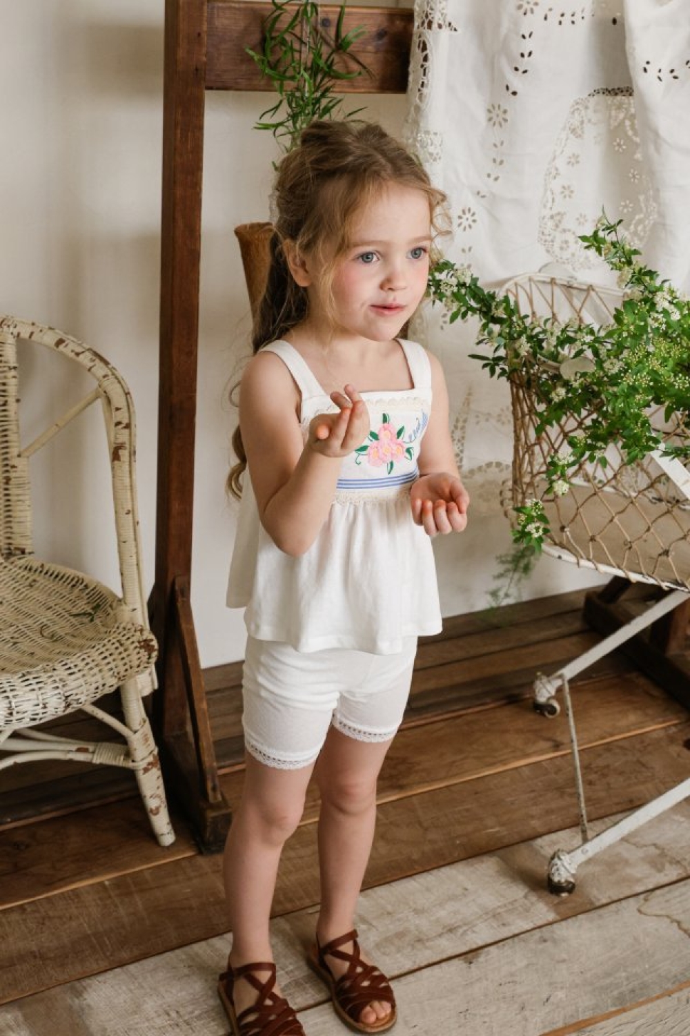 FLO07｜(75-140) 蕾絲彈力緊身褲