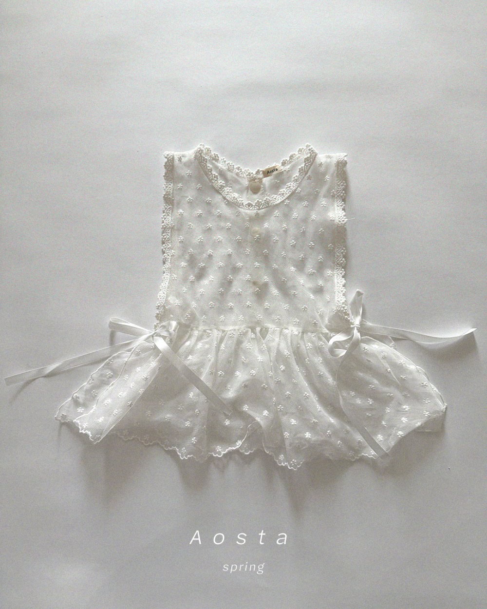 AOSTA12｜(6m-5y) 小花蕾絲背心
