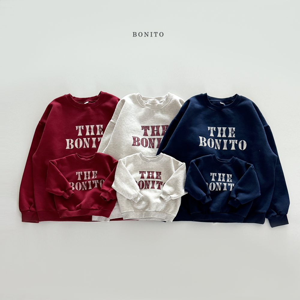 Bonito43｜(75cm-125cm-mom) logo簡約休閒上衣