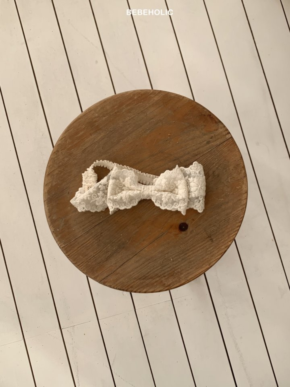 Bebe holic08｜(3m-18m) 蕾絲蝴蝶結髮帶