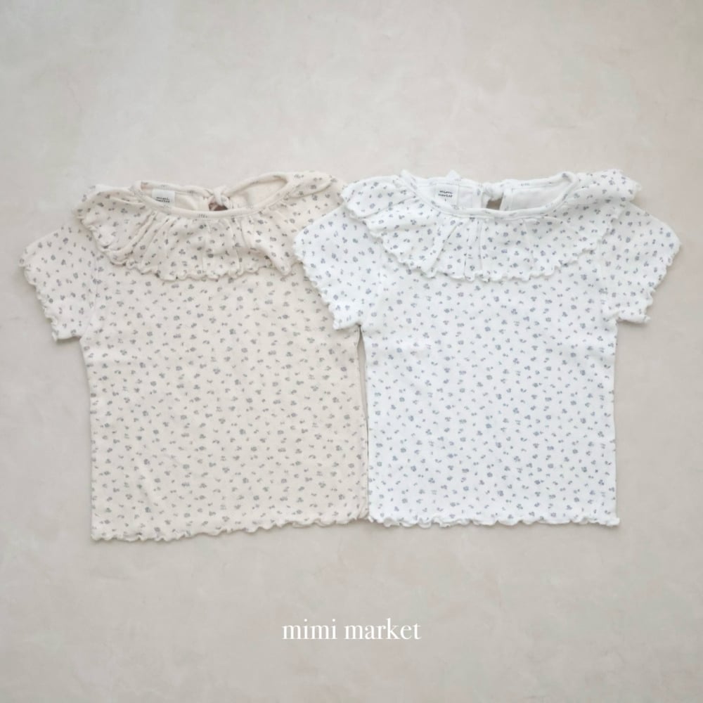 mimi market12 (75-90cm)  碎花荷葉邊上衣