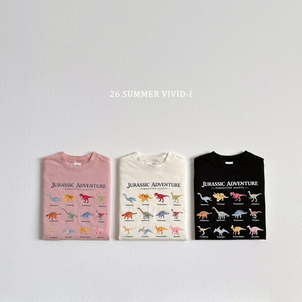 vivid74｜(78cm-125cm) 3款考古小恐龍短袖上衣