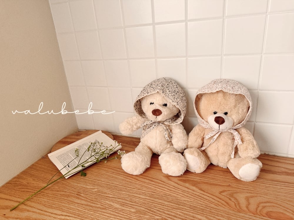 Valubebe15｜(65-80) 碎花綁帶帽