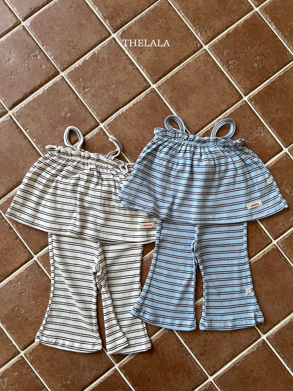 thelala39｜ (70-115) 條紋細肩套裝