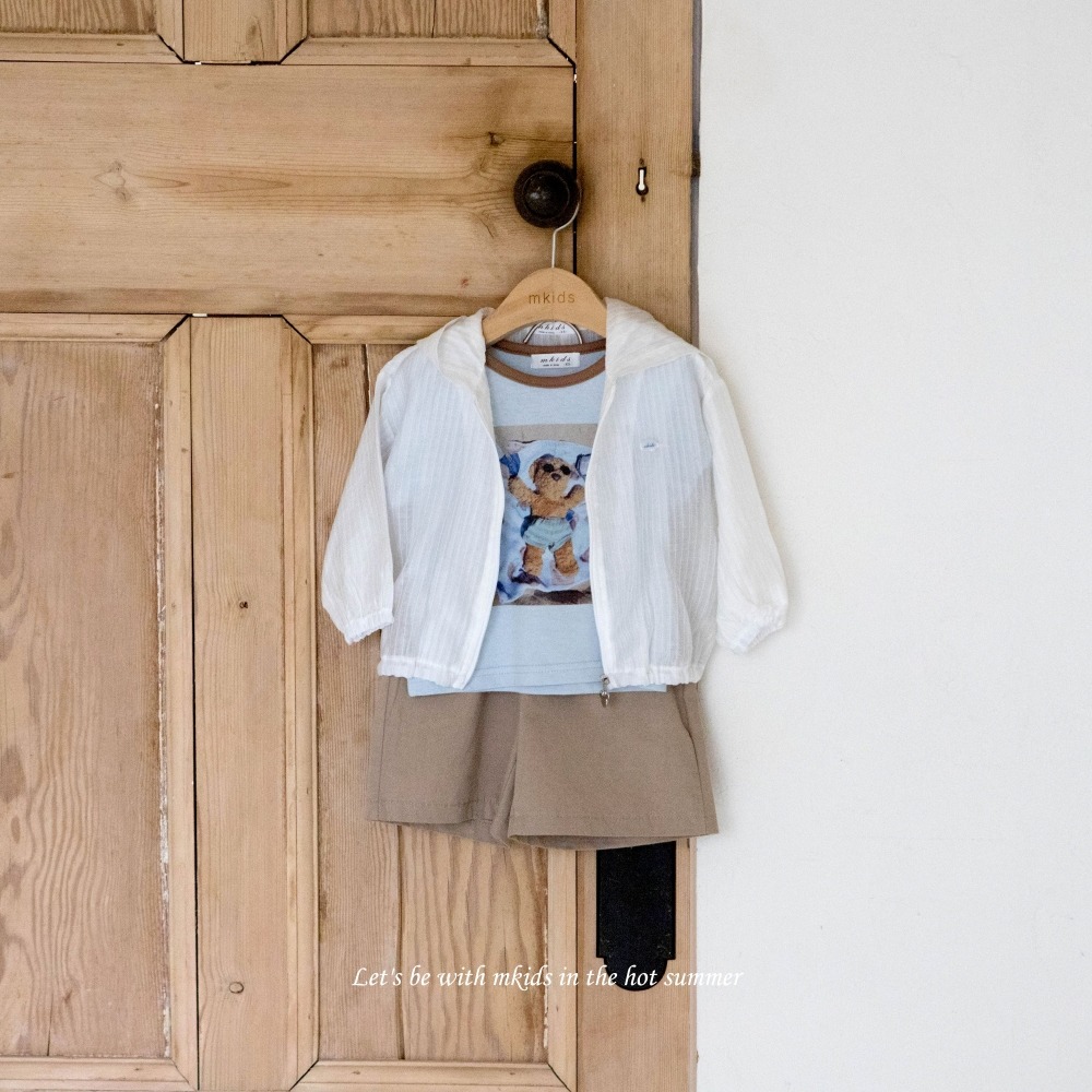 M-KIDS29｜(65-115cm) 小熊日光浴印花上衣