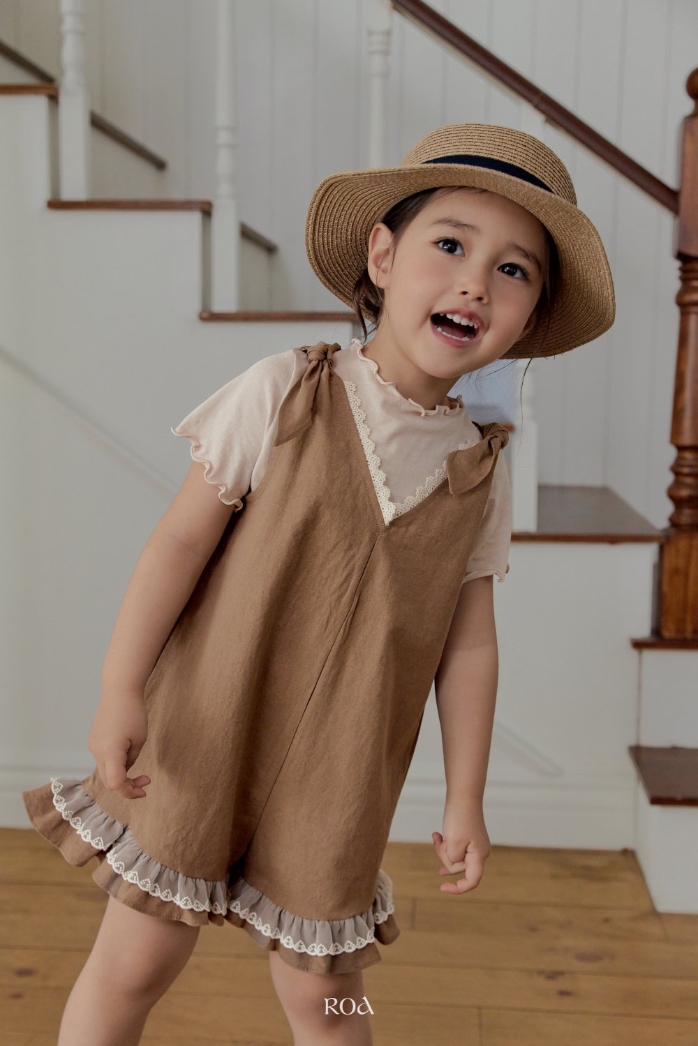 ROA27｜(6m-18m) 3色捲邊素面上衣