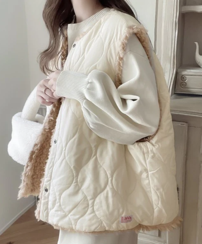 JAVA 兩面穿 毛絨背心