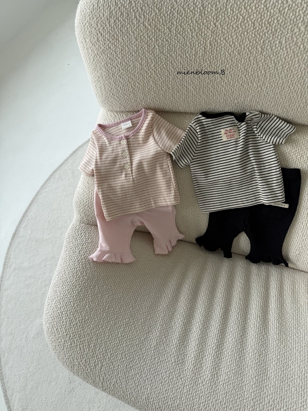 Bloom.b20｜(55cm-118cm) 條紋排扣上衣