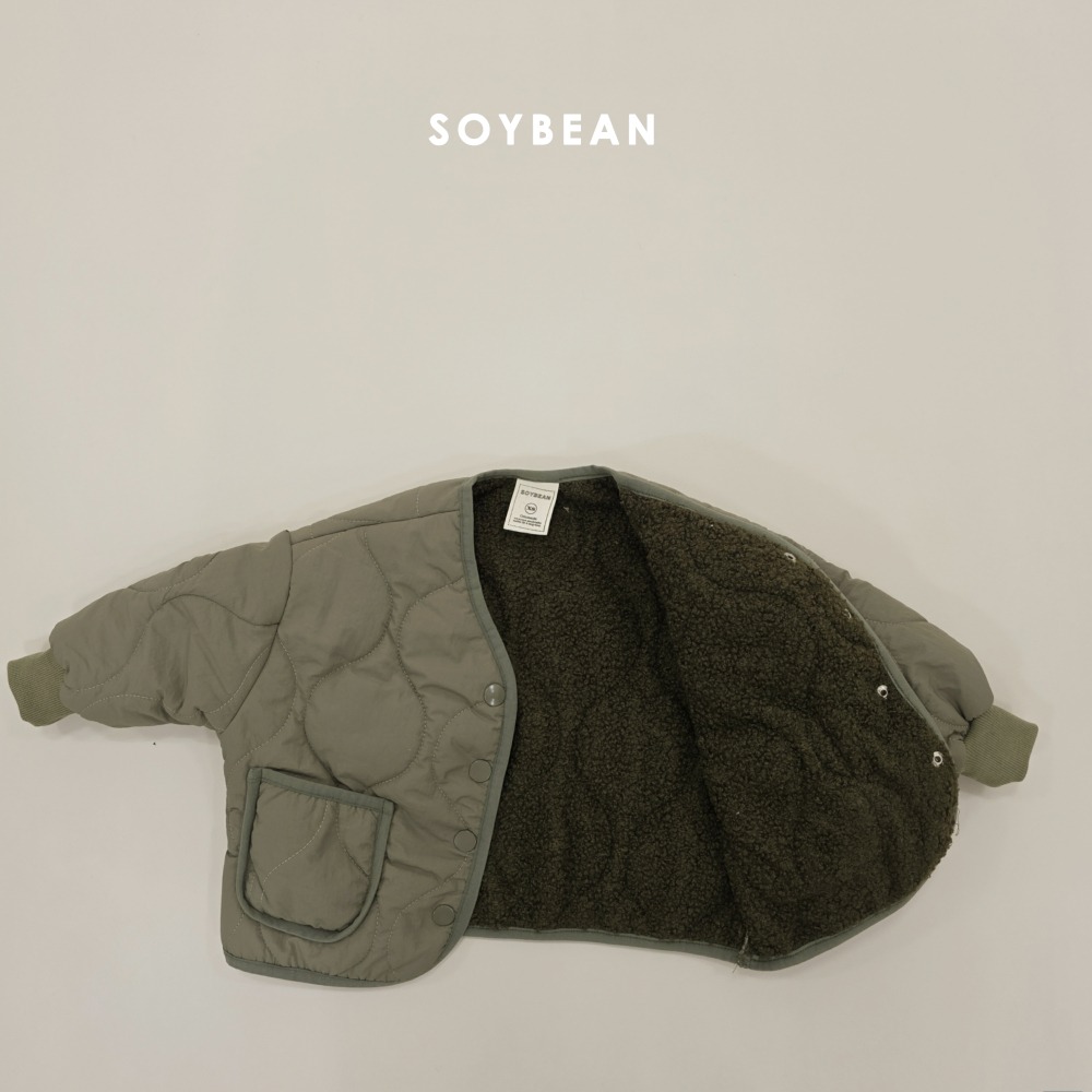 Soybean63｜(75cm-118cm) 絎縫刷毛口袋外套