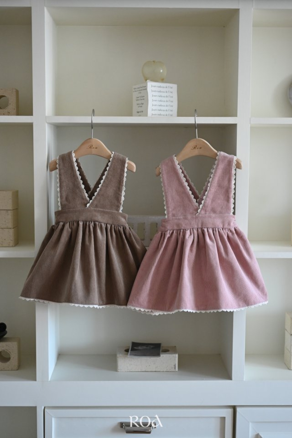 ROA19｜(80cm-120cm) 2色深V吊帶連身裙