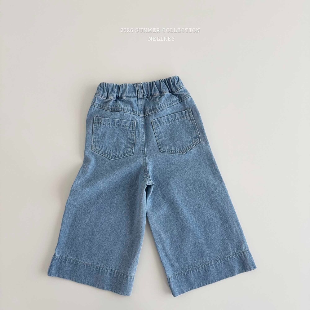 Melikey08｜(75-125cm) 9分牛仔寬褲