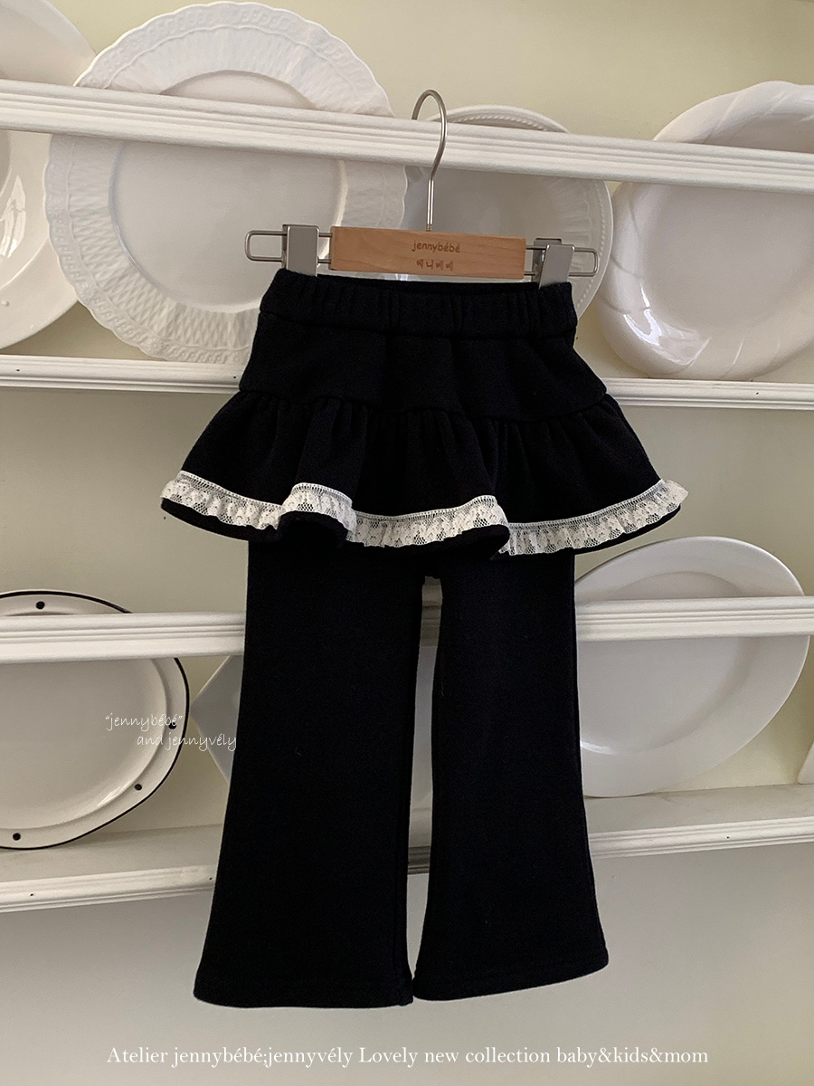 JE 653｜(80-110cm)  花邊褲裙喇叭褲